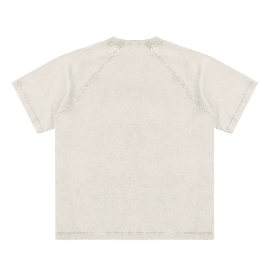 camiseta, beige, crema, gray white, off white, vintage, lavado, washed, logo tee, diegetabbe, ransom note, tipografía, getabbe, estrella roja, hombro caído, raglán, manga corta, unisex, hombre, streetwear, casual, urbano, algodón, primavera, verano